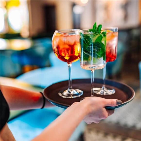 3 Pack Serving Trays 11 Inch Round Non Slip Food Trays Restaurant Bar Cafe Party - Picture 6 of 8